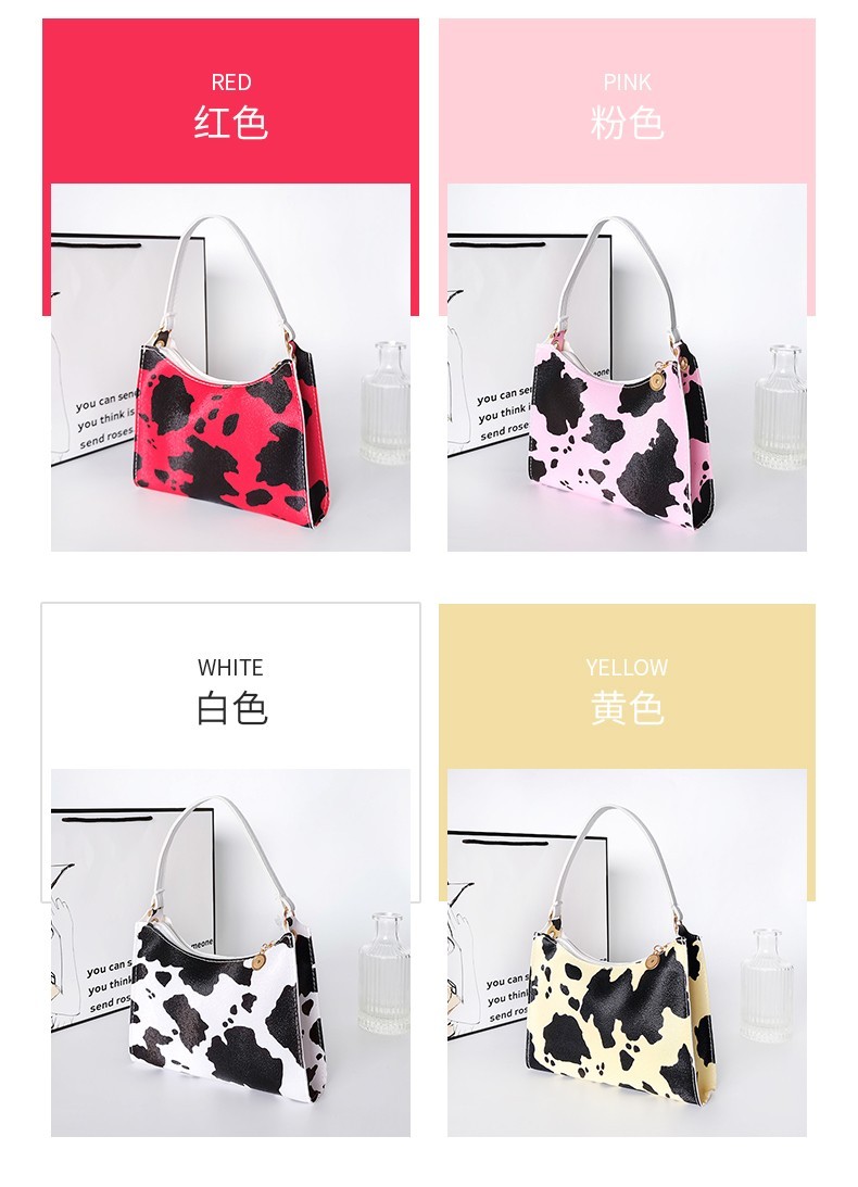 cow print mini purse